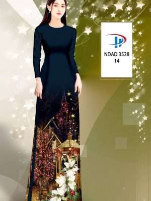 Vải Áo Dài Phong Cảnh Giáng Sinh AD NDAD3528 35